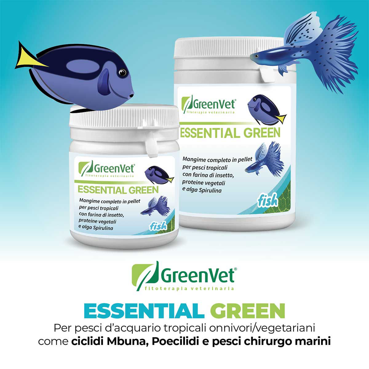 greenvet pro green mangime naturale per pesci d'acqua fredda